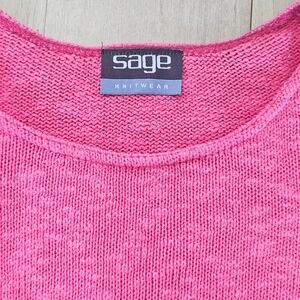 Sage Pink Crew Neck Sweater Fine Knit